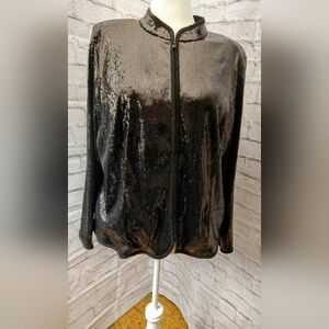Black Sequin Dinner Jacket